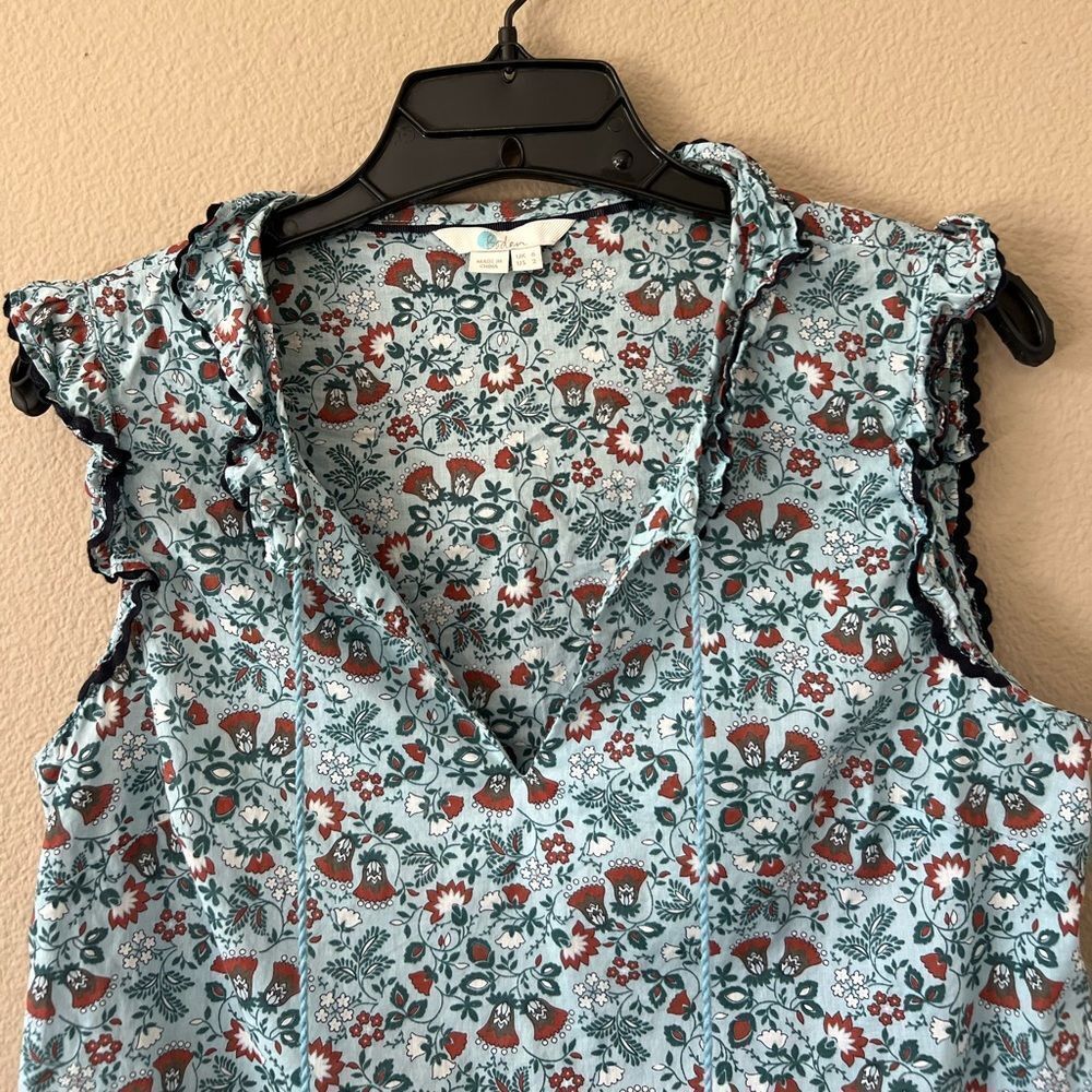 Boden Floral Ruffle Blouse - Picture 2 of 7